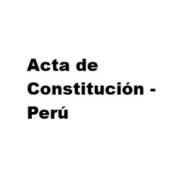 Acta de Constitución - Perú
